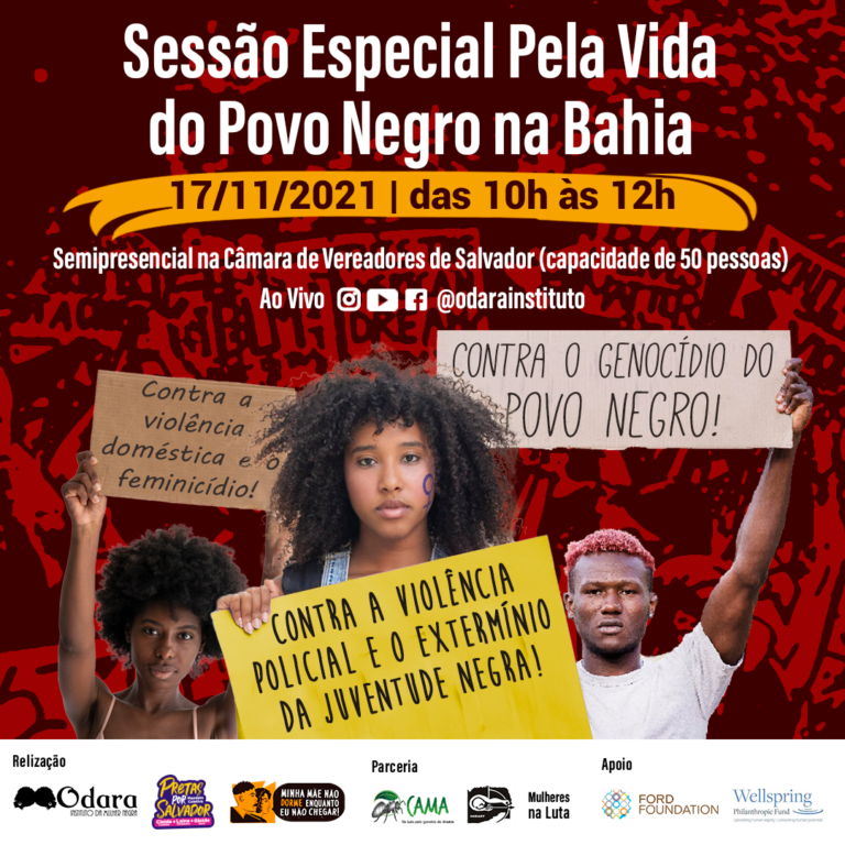 Câmara de Vereadores de Salvador sedia sessão especial sobre violência e genocídio da população negra na Bahia