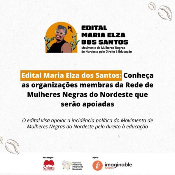 Edital Maria Elza dos Santos: Conheça as organizações membras da Rede de Mulheres Negras do Nordeste que serão apoiadas